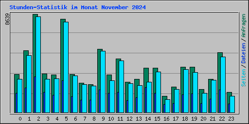 Stunden-Statistik im Monat November 2024