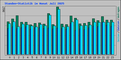 Stunden-Statistik im Monat Juli 2025