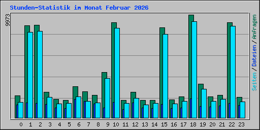 Stunden-Statistik im Monat Februar 2026